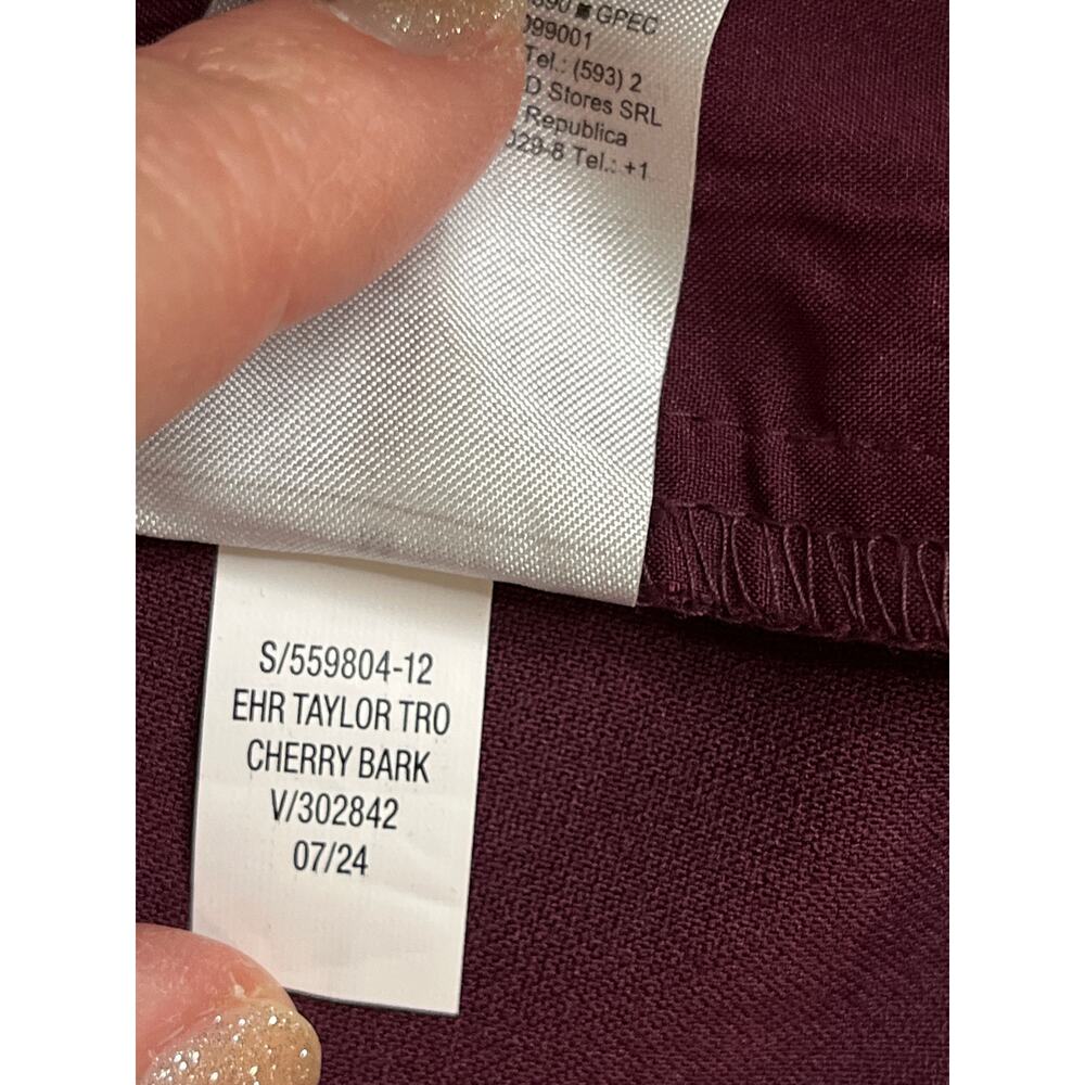 Old Navy Extra High Rise Taylor Wide Leg Trouser, Cherry Bark, size medium, NWT - Picture 10 of 15
